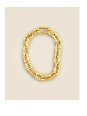J. Crew chunky oversized gold statement necklace